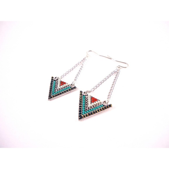 Geometric Earrings Handmade Jewelry - Picture 1 of 2